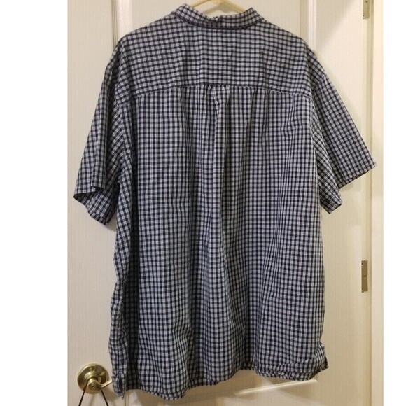 HB Blue/Green Plaid Shirt Men’s Size 3XL Short Sleeve Button-Up - PO - Picture 2 of 7